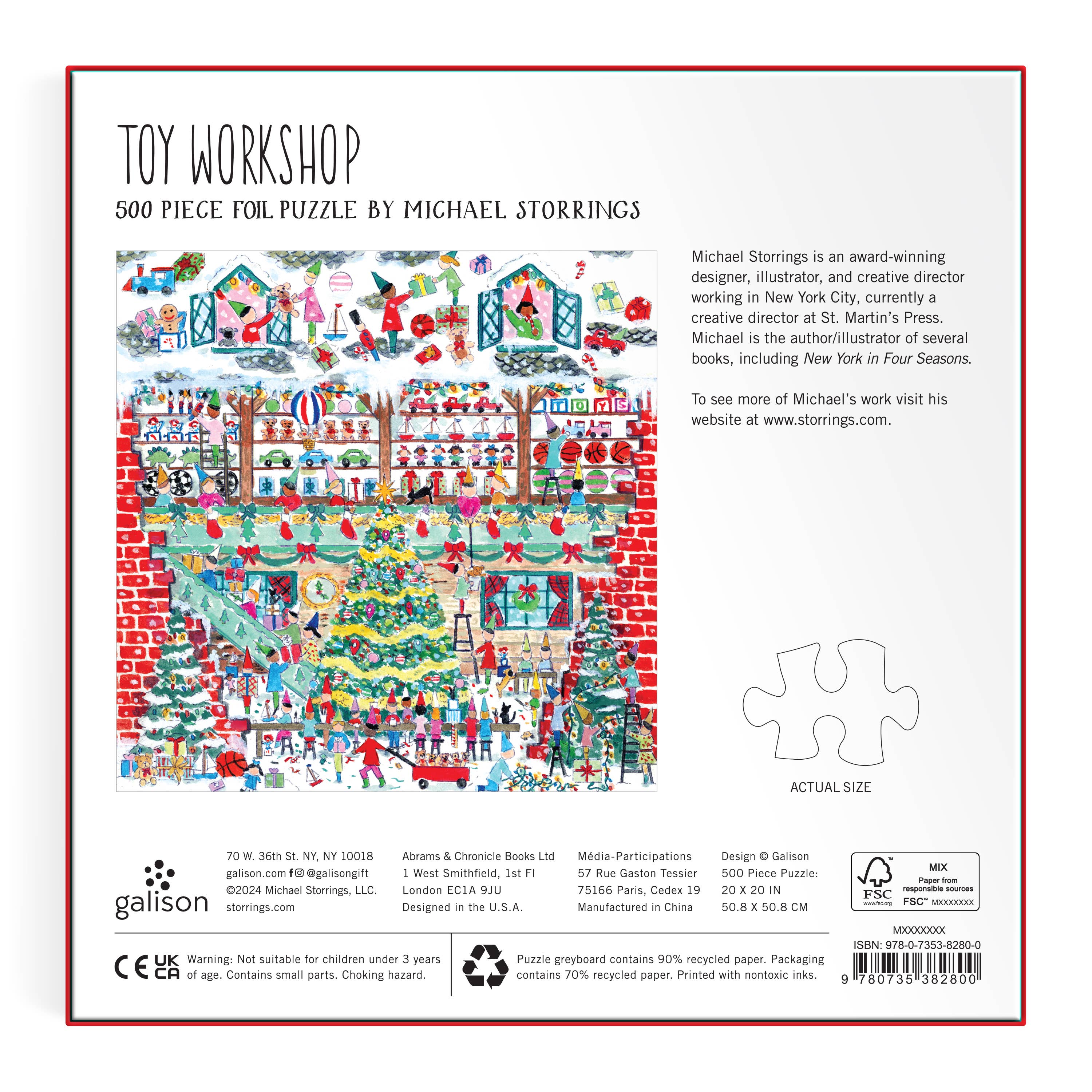 Chronicle Books - Wholesale Puzzle - Adult - Michael Storrings Toy Workshop 500 Piece Foil Puzzle2