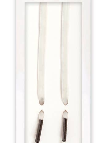 Milano Velvet – White Double-Sided Velvet Shoelaces for wholesale by The Shoelace Brand