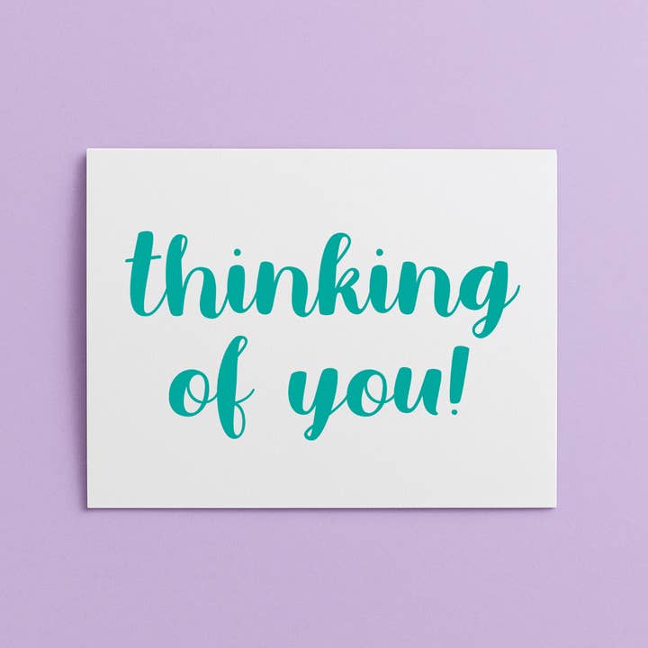 Pensant à toi ! Carte script pour la vente par Cards by Renee