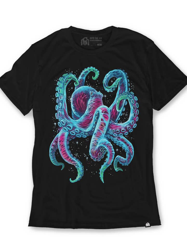 Men's Graphic Tee - Glow T-Shirt (Gleaming Octo) for wholesale by INTO THE AM
