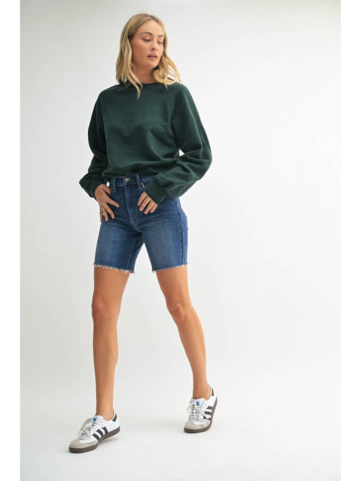 JBD - Wholesale Shorts - Women's - DH824 - DK - Scissor Cut Longer Length Short2