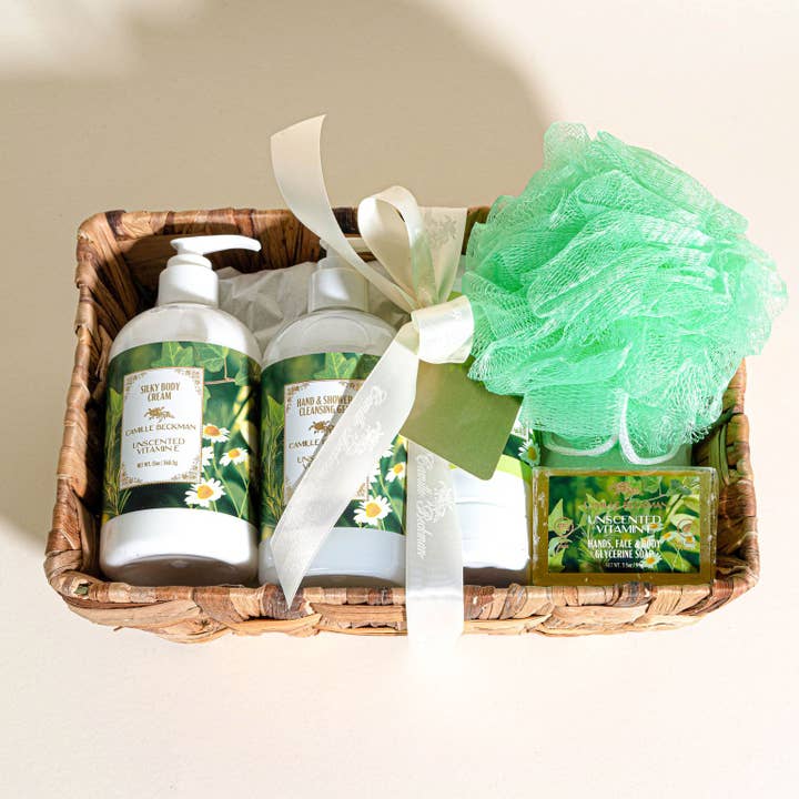 Panier cadeau Unscented Essentials Bath & Body Care pour la vente par Camille Beckman