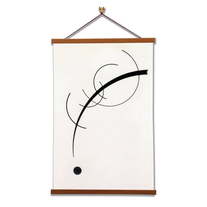 Free Curve to the Point by Wassily Kandinsky for wholesale by Vintage Banners