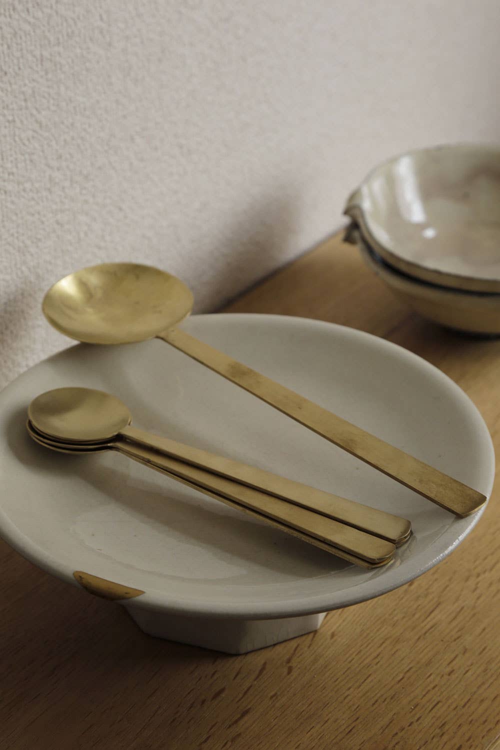 Fog Linen Work - Wholesale Serving Utensil - Brass Spoon (M)1