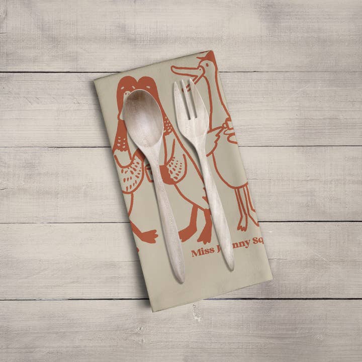Miss Johnny Squirrel - Wholesale Tea Towel - Duck Tea Towel2