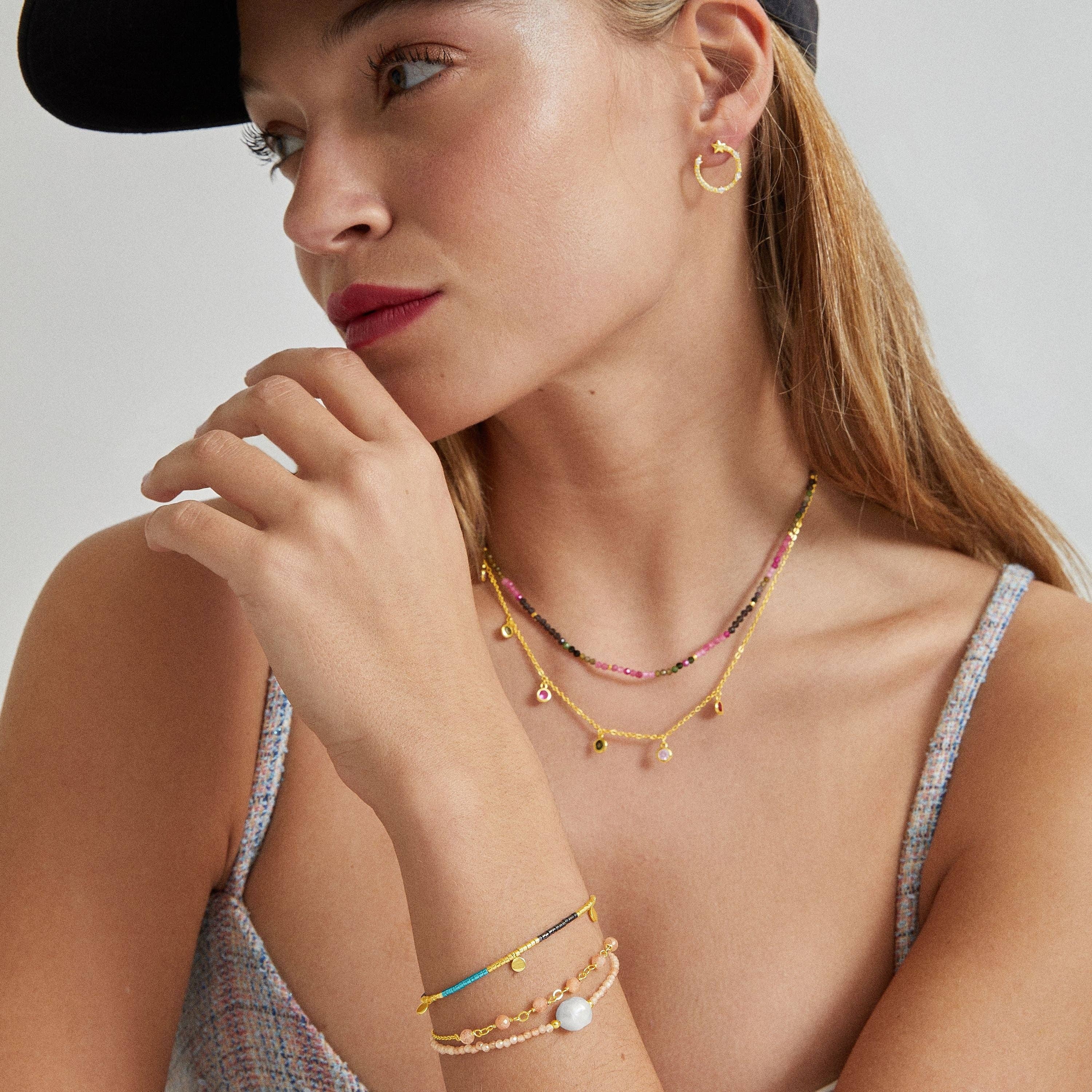 Luxenter - Wholesale Charm/Dangle Bracelet - Pulsera Luxenter de Circonita Champagne acabada en oro amarillo de 18K - Ekhao1