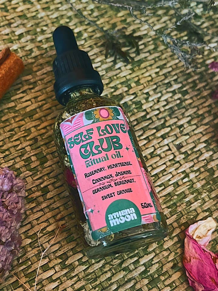 Olio rituale alle erbe SELF LOVE CLUB per la vendita all'ingrosso da parte di ATHENA MOON APOTHECARY