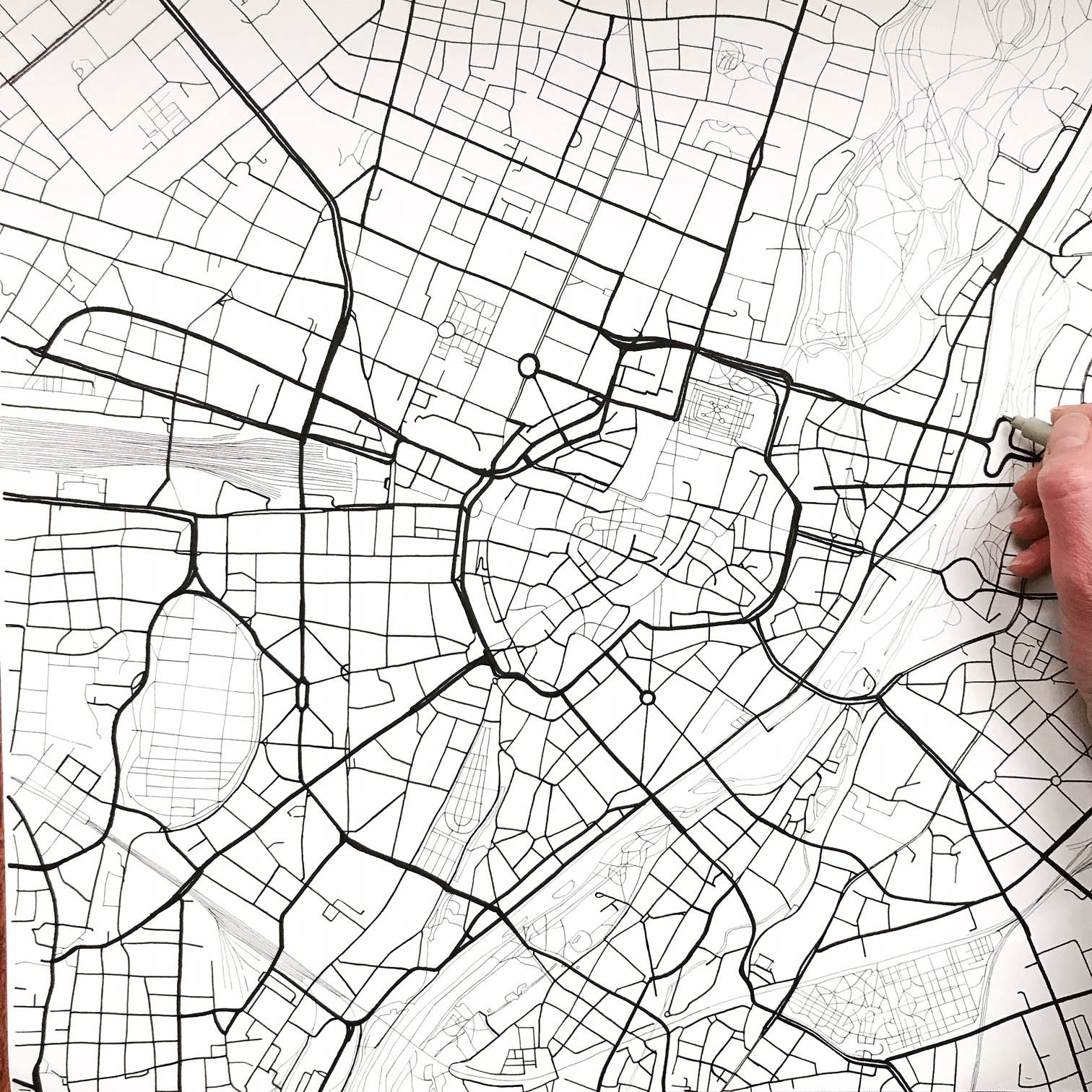 Turn-of-the-Centuries – wholesale Konsttryck – München Tyskland Målad karta - KONSTTRYCK20