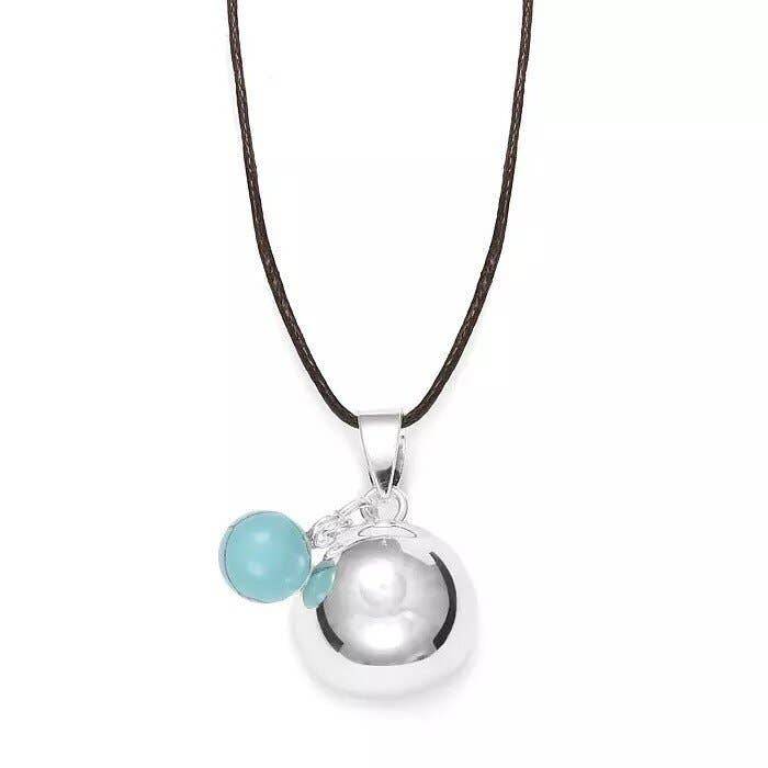 CocoonMe - Wholesale Pendant/Charm Necklace - Pregnancy bola - Reconstituted turquoise0