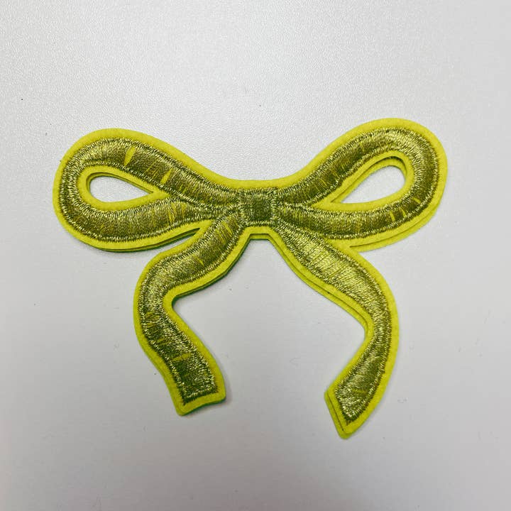 TEELUX - Wholesale Patch - 3.75" Embroidered Bows (Choose your color) - Embroidered Hat Patch