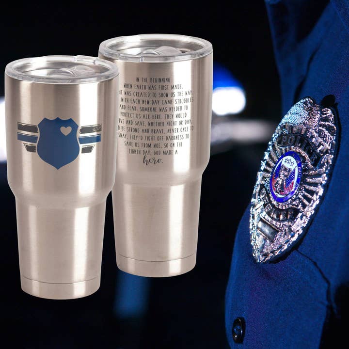 Dicksons - Wholesale Insulated Mug/Tumbler - Police Officer Stainless Steel Tumbler 30 oz