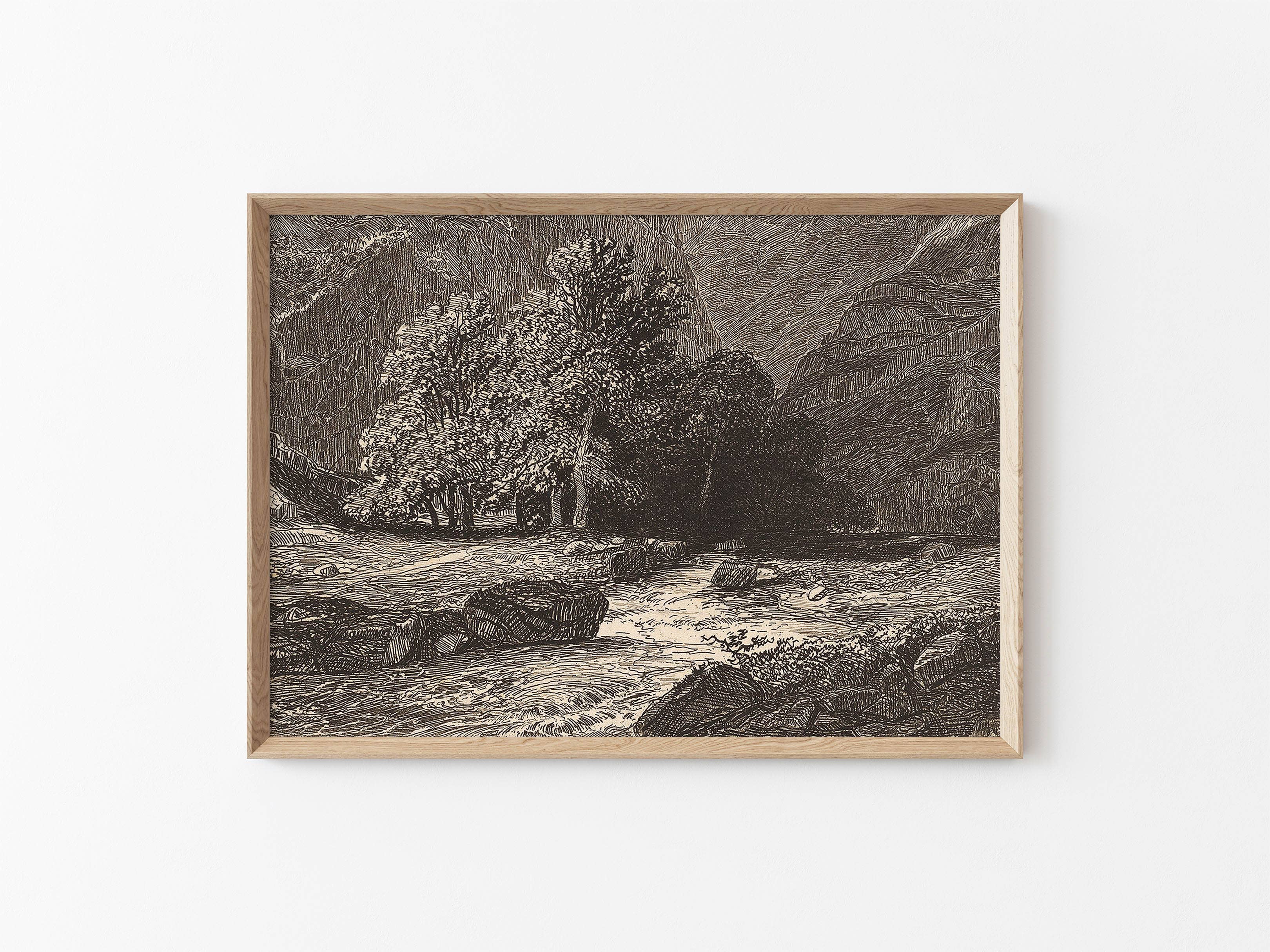 AMY WARR ART - Wholesale Art Print - Vintage Art Print - Landscape Drawing - 'Happy Place'1