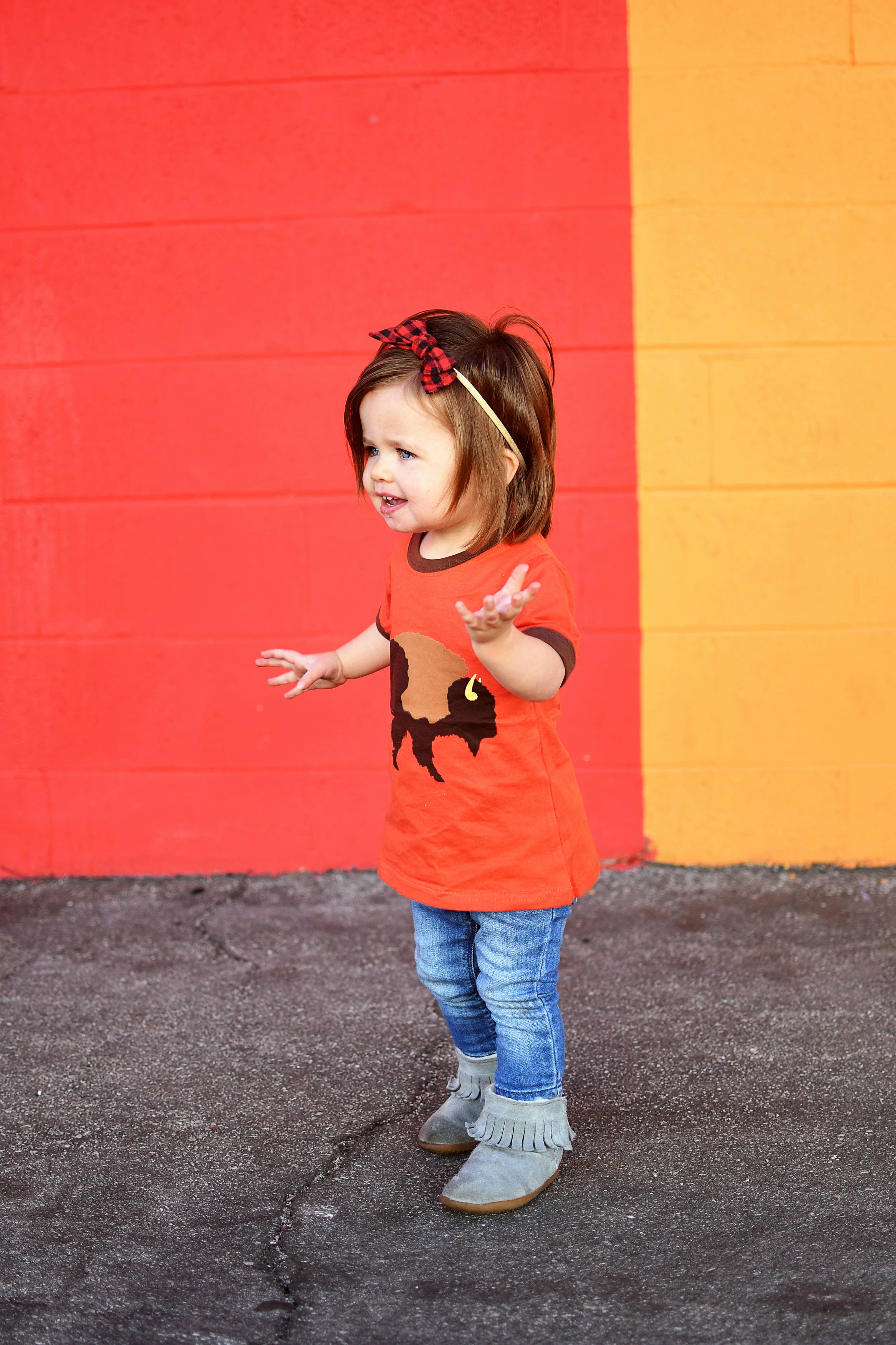 Doodle Pants – Engroshandel T-shirt - Børn – Buffalo Shirt - Western Toddler og Børnetøj1