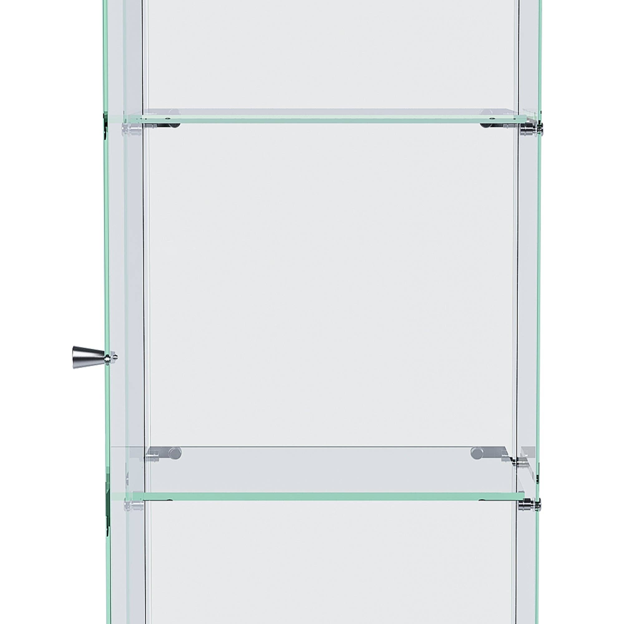 39F Inc. - Wholesale Bookcase - Premium 5-Tier Glass Display Case with 5 Dynamic LED Modes, Single Door Tempered Glass Bookshelf for Collectibles & Decor, Floor Standing Display Cabinet for Home & Office, Easy Assembly12