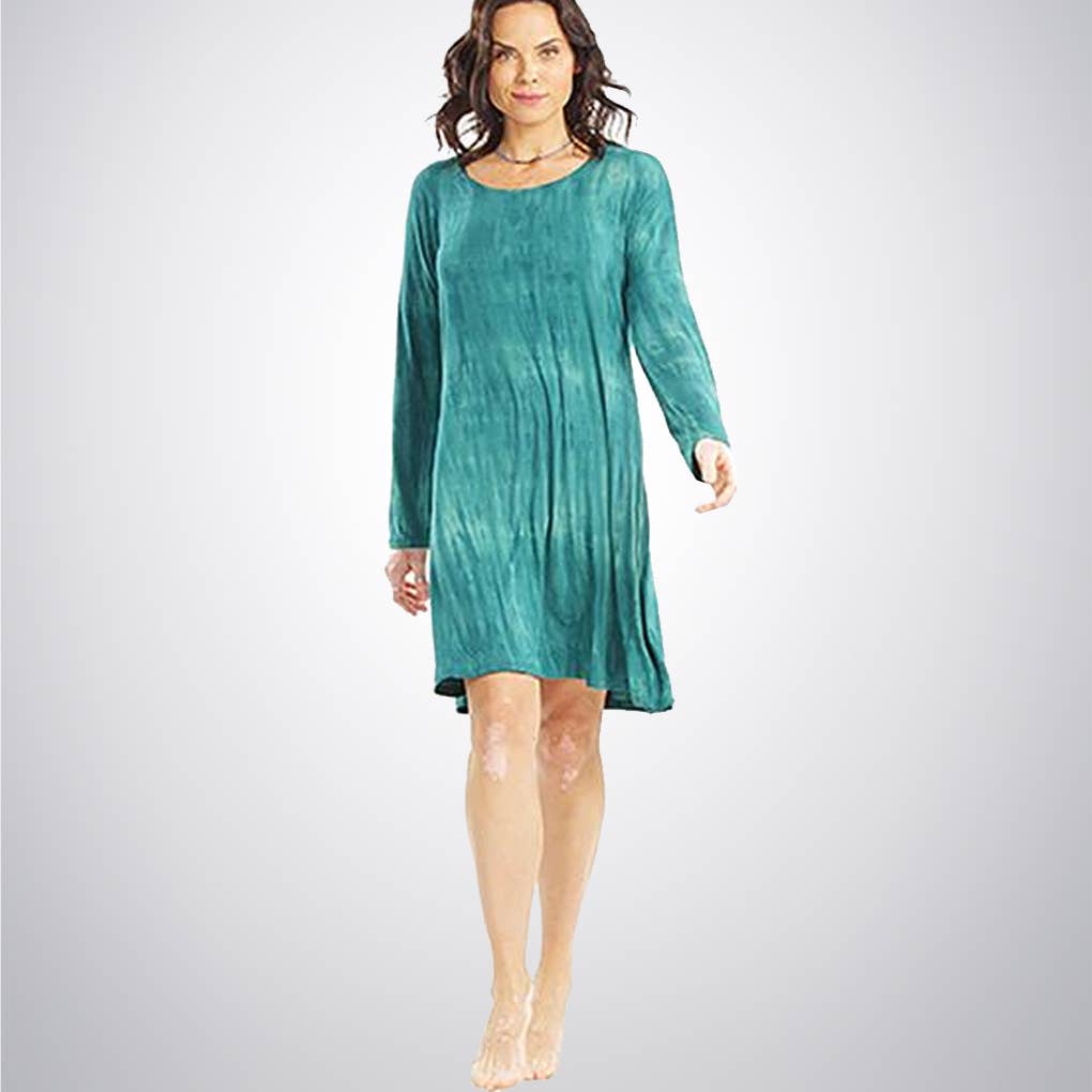 Hands To Hearts - Wholesale Dress - Women's - Free2Be LS Tunic/Dress Teal0
