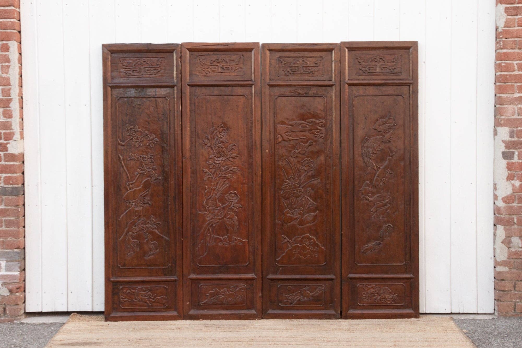 De-cor - Wholesale Wall Accent - Set of 4 Mid-Century Finely Carved Door Panels6