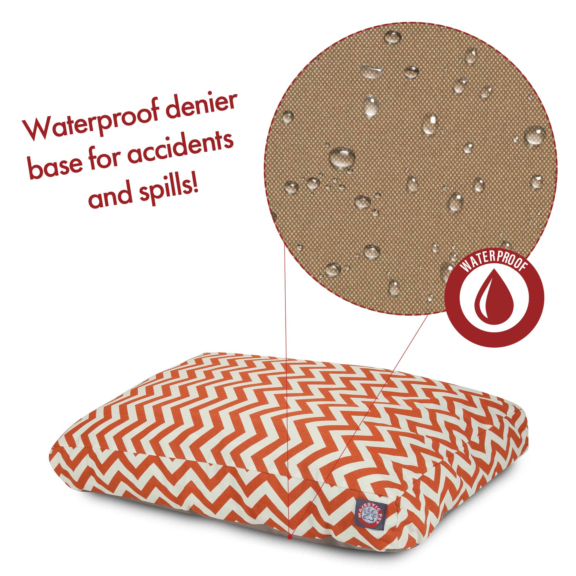 Majestic Pet Products – cama - Cão por atacado – Cama retangular para cães Chevron52