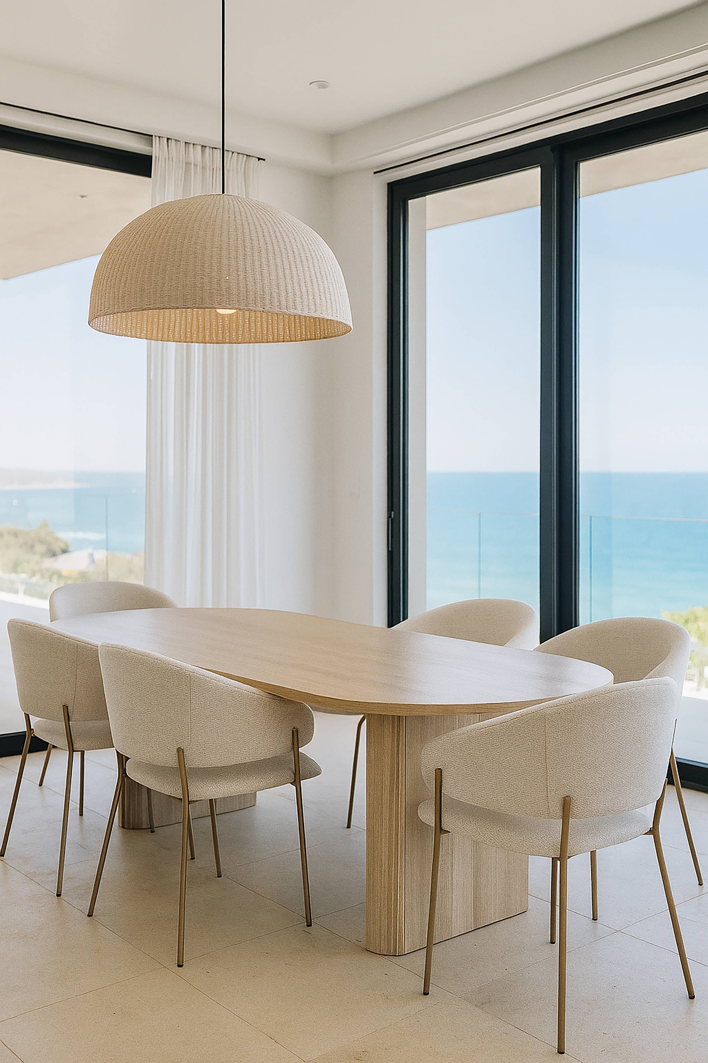 Now's Home - Wholesale Chair - SET OF 2 TWEED ECRU TABLE CHAIRS WITH BLACK METAL LEGS EROS1