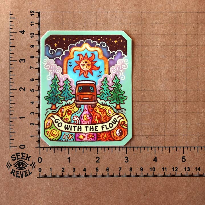 SeeknRevel - Wholesale Sticker - Go With The Flow - Sticker