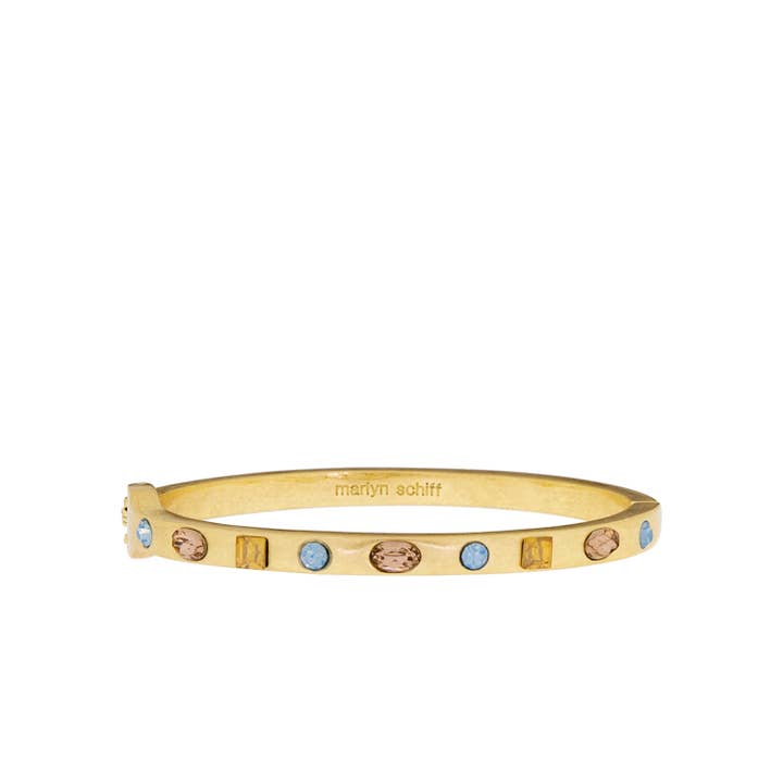 Marlyn Schiff - Wholesale Bangle Bracelet - multi shape crystal bangle