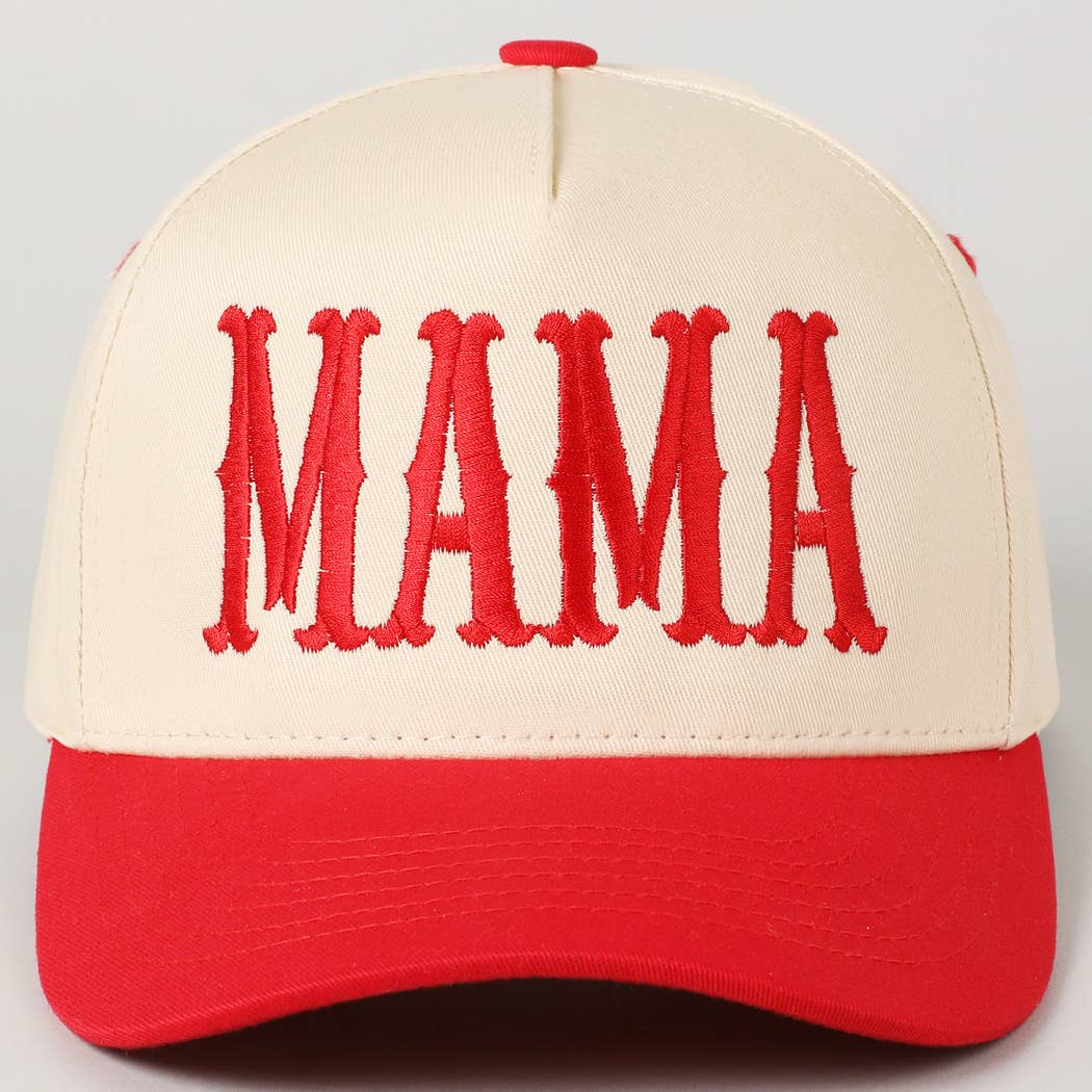 Fashion City - Wholesale Baseball Cap - Women's - MAMA Typographic Design Embroidery Baseball Cap33