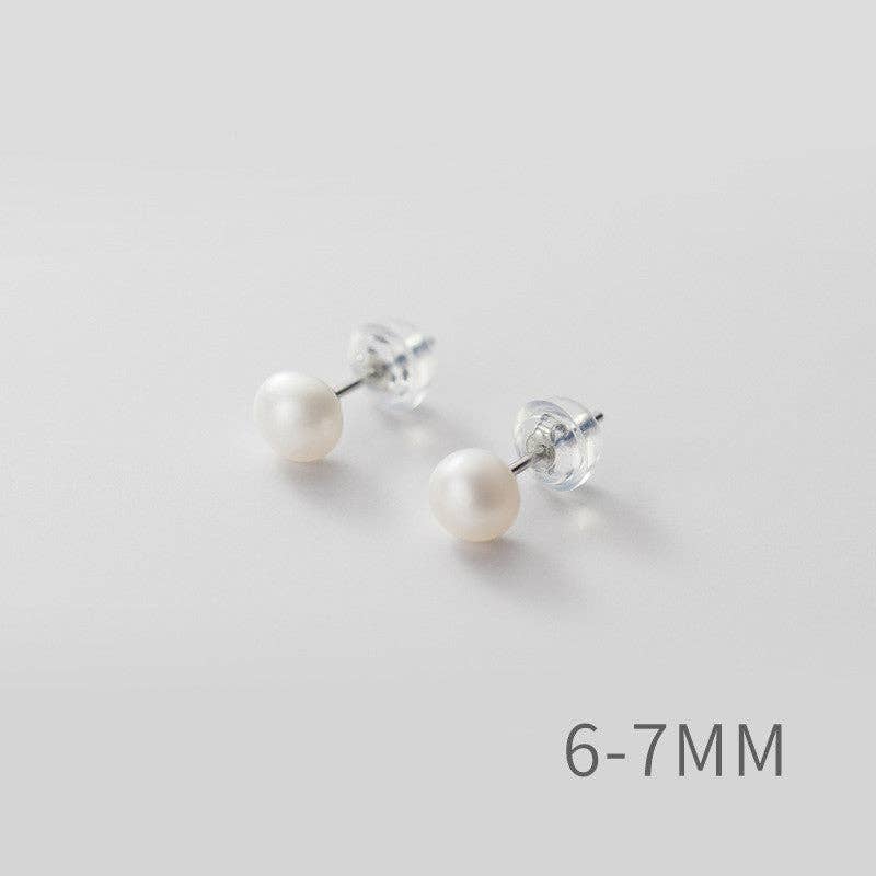 Perimade & Co. LLC - Wholesale Stud/Post Earrings - White Pink Purple Pearl Stud Earrings in 925 Sterling Silver31