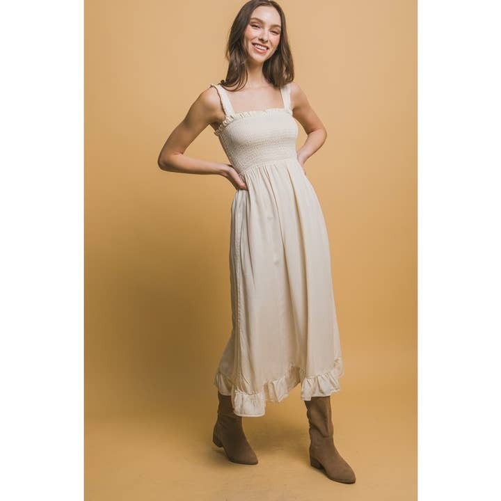 Robe longue smockée pour la vente par IVE