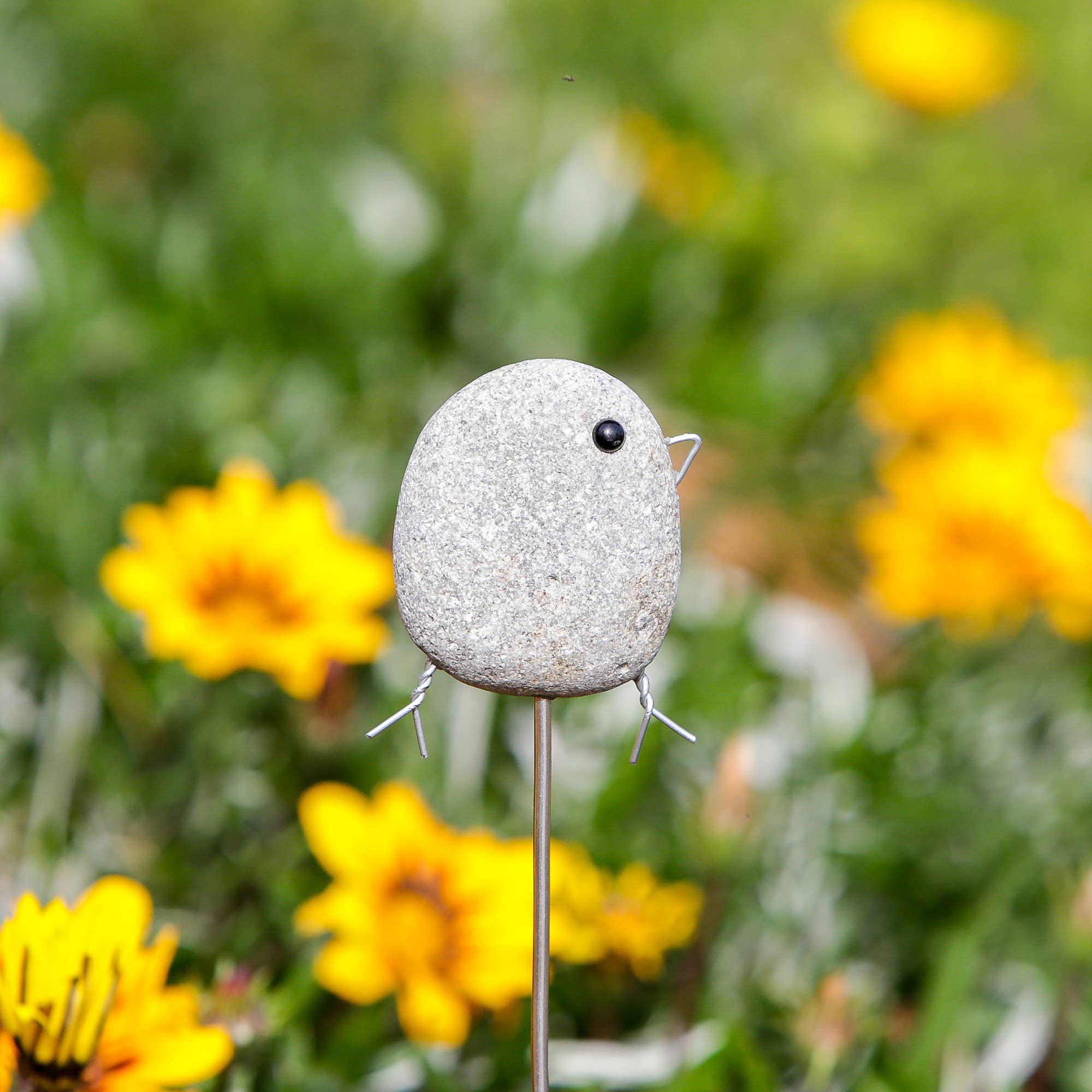 Garden Age Supply - Wholesale Garden/Lawn Stake - Beach Pebble Pot Stake - Bird0