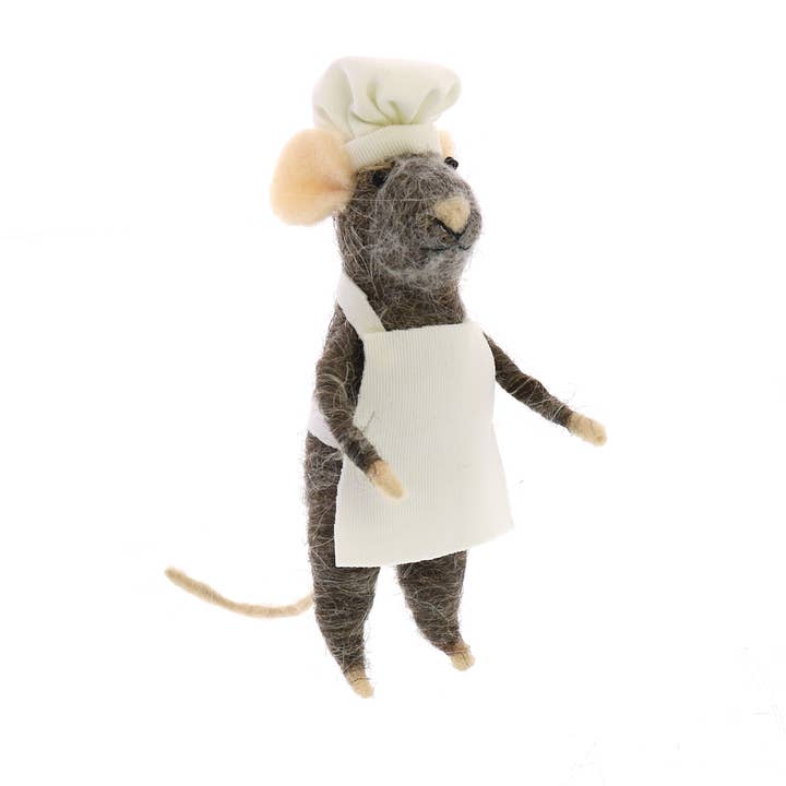 HomArt - Wholesale Decorative Figurine - Chef Mouse - Grey - Grey