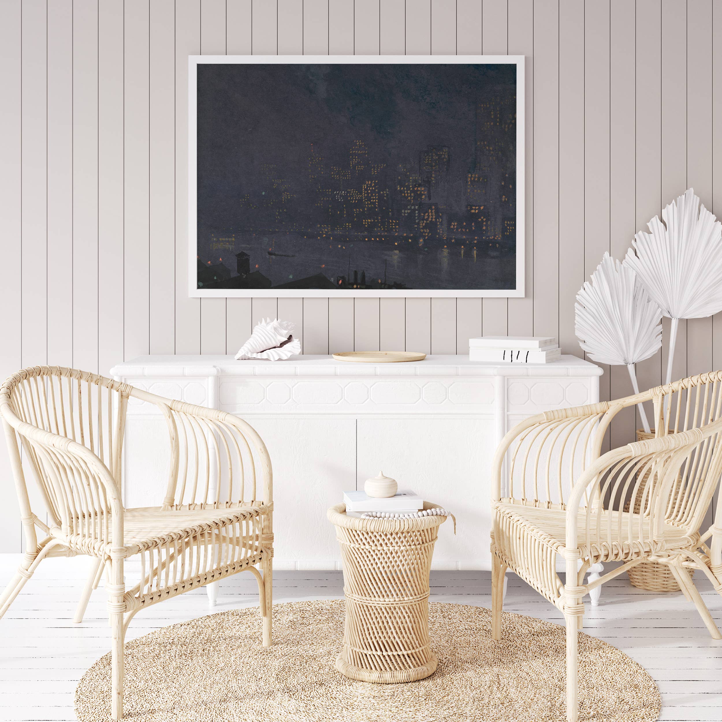 Sugar & Canvas - Vendita all'ingrosso Stampa artistica - Stampa artistica vintage City Skyscaper Night Skyline VP1667