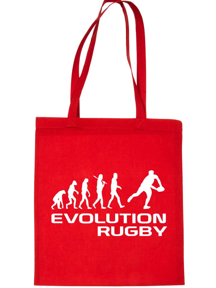 Evolution Of Rugby 6 Nations Bag For Life, borsa da shopping da donna, idea regalo per la vendita all'ingrosso da parte di Print4U