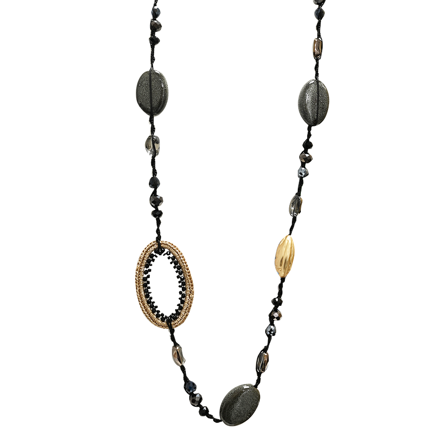 AMORINO SRL - Wholesale Beaded/Pearl Necklace - LONG ADJUSTABLE STRING BEADED NECKLACE - HZM24144A2771