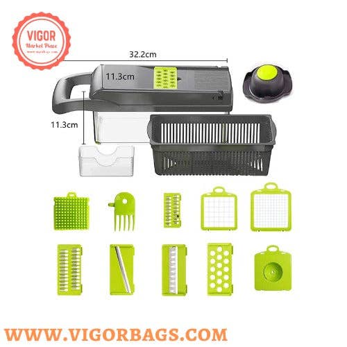 VIGOR - Wholesale Kitchen Tool/Gadget - Professional Vegetable Slicer for Kitchen 12 in 15