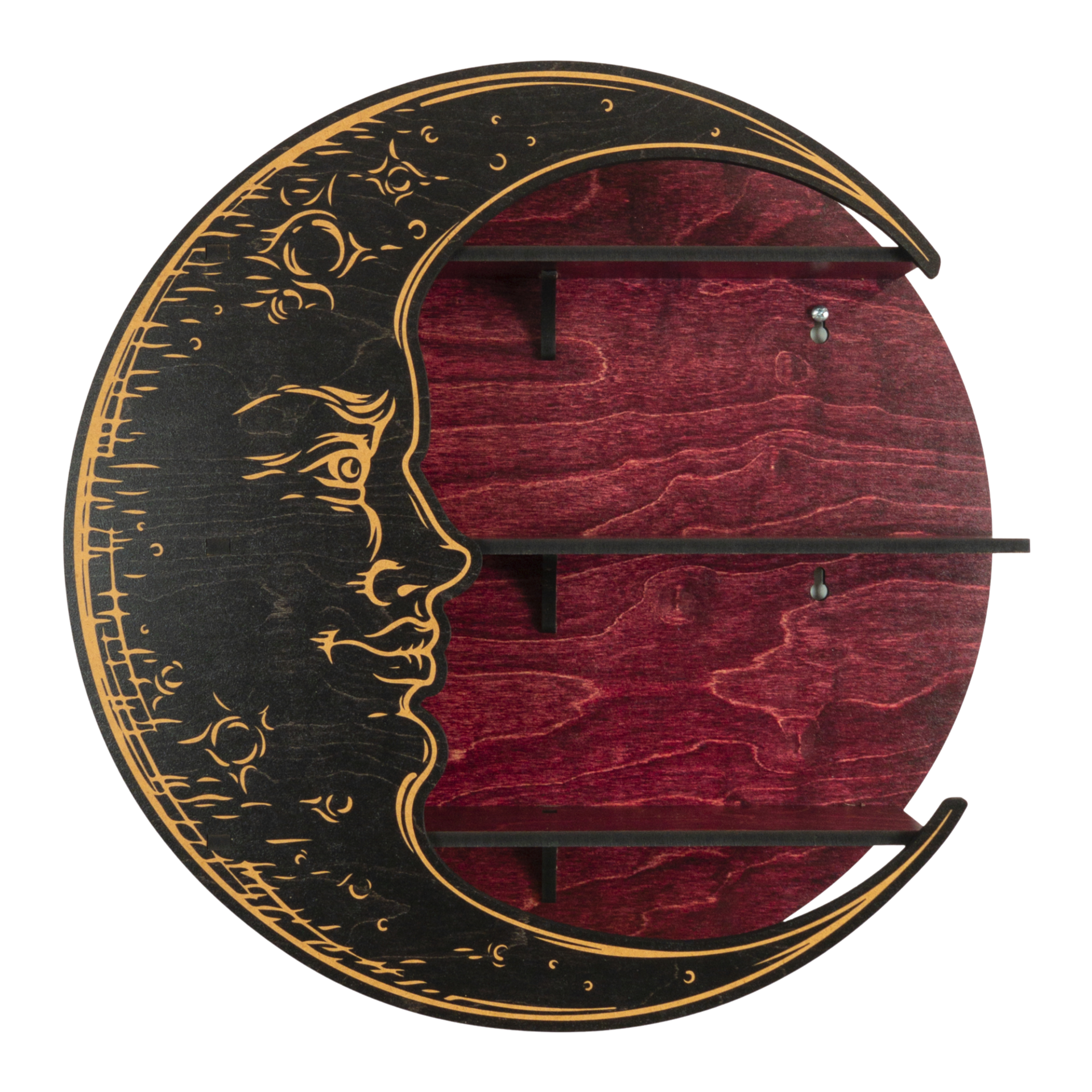 Standish House – Großhandel Wandregale – Mondregal mit Gesicht, Kristallregal, Regal für ätherische Öle1