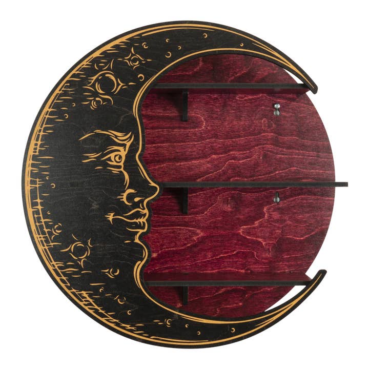 Standish House – Prateleira de parede por atacado – Prateleira lua com rosto, Prateleira em cristal, Prateleira em óleo essencial2