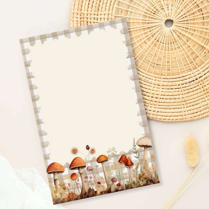 BLOCCO NOTE FUNGHI Ispirato alla Natura Cottage Core Blocco Note Botanico Lista della Spesa Riunioni Cancelleria da Ufficio Regalo per Decorazione Cucina Ufficio per la vendita all'ingrosso da parte di bJenuineCo