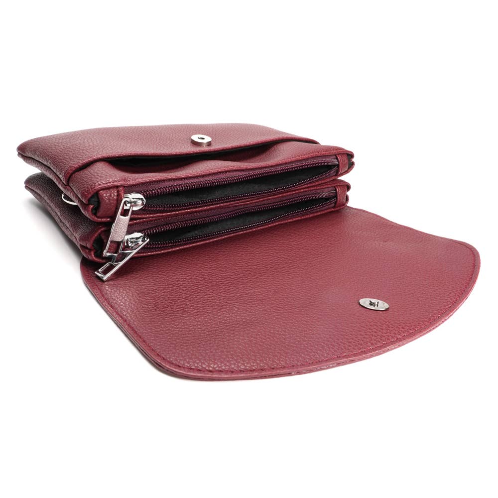 LOT83 – bolsa tiracolo - Mulher por atacado – Mala Elisa Bordeaux2