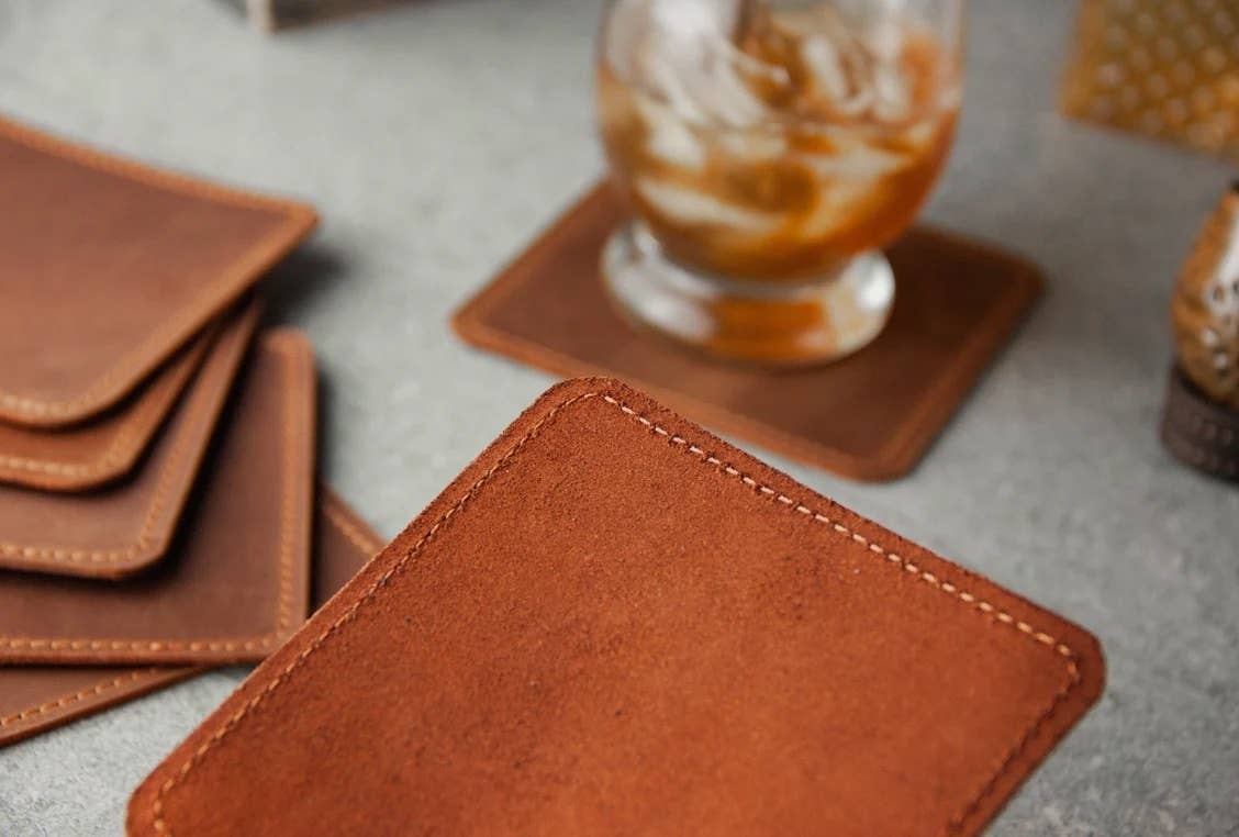 Pikore - Wholesale Coasters - Leather coasters set5