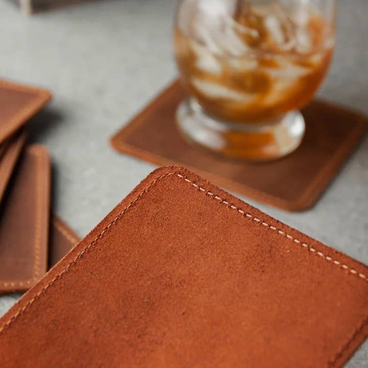 Pikore - Wholesale Coasters - Leather coasters set5
