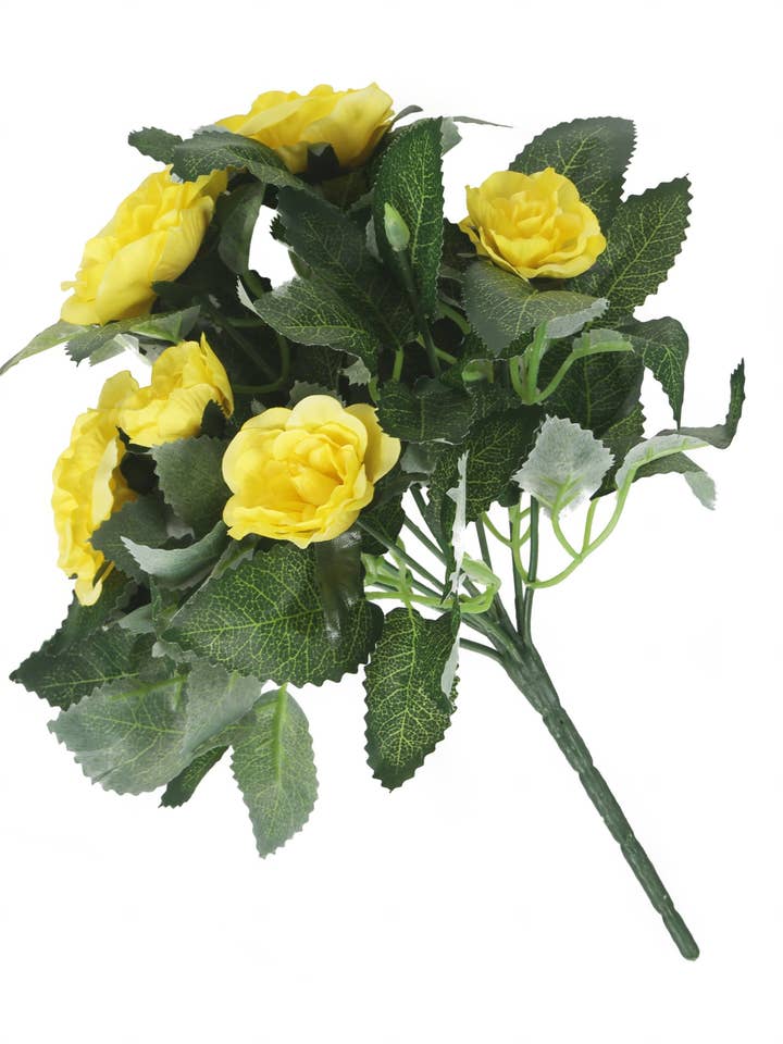 Kunstig 26 cm gul rosenstikplante for engroshandel hos Closer2Nature