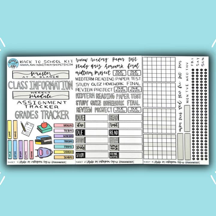Back To School Kit for wholesale by Planning With Kay