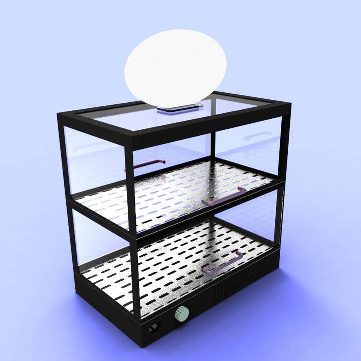 Bakery Oven Countertop Warmer Showcase Display Shelf 86 to 120 Degrees F 2900-2 for wholesale by FIXTUREDISPLAYS