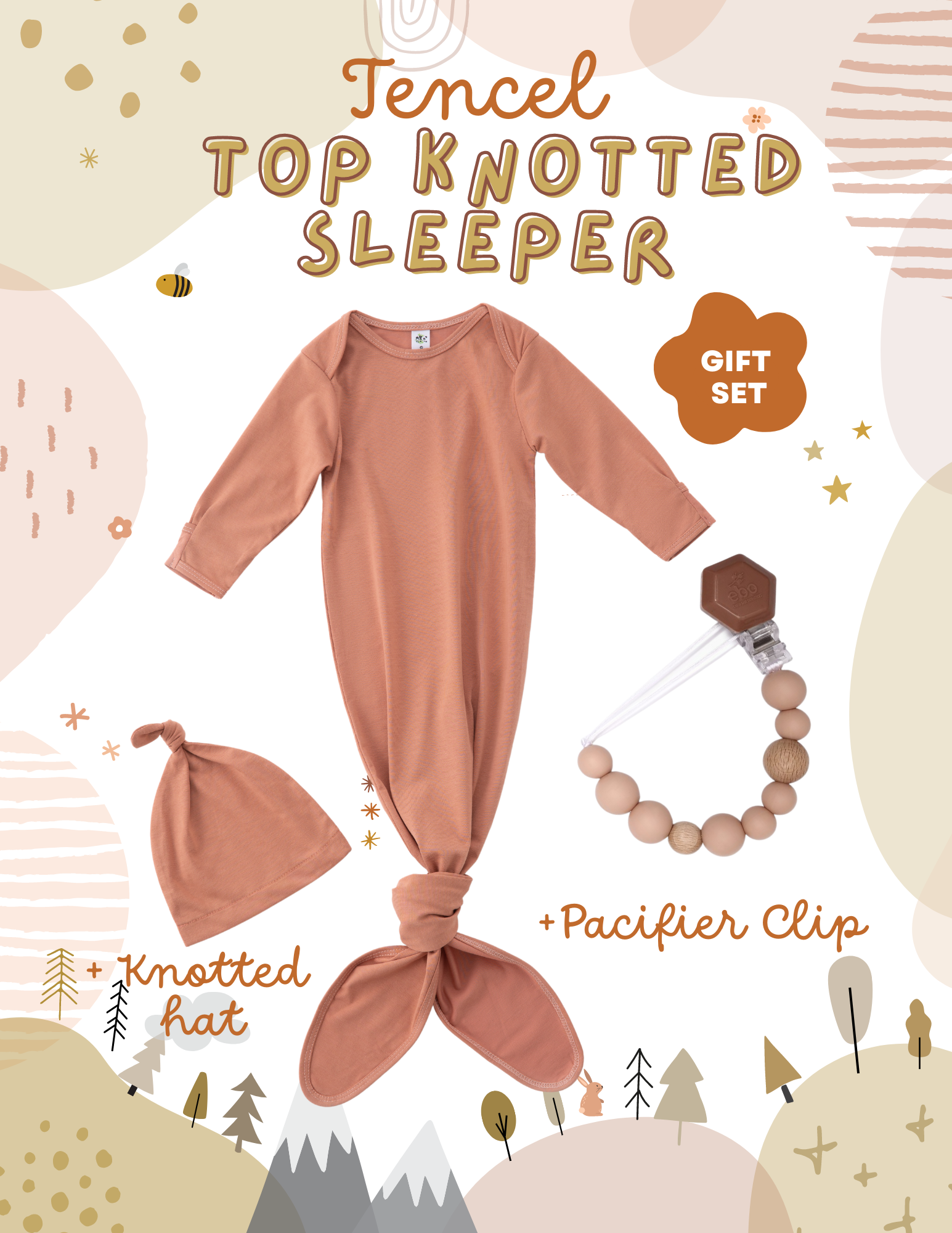 Earth Baby Outfitters – Conjunto de roupa - Bebé por atacado – Conjunto de Presente para Recém-Nascido Bamboo Welcome Home10