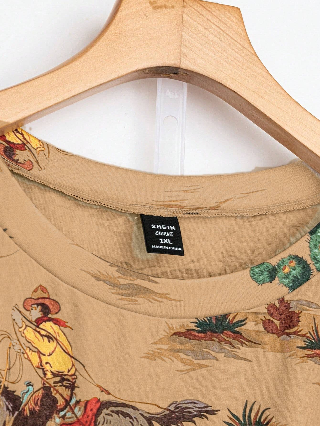 Sand Wild Western Cowboy Rodeo print t-shirt long sleeve for wholesale on Faire3