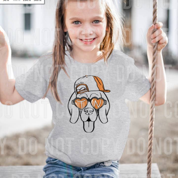 Tennessee Hound Mascote Infant, Criança, T-shirt Juvenil por atacado de BB Subs and Screens