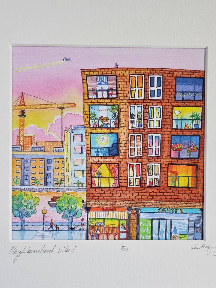 " neighbourhood vibes "
Limited Edition for wholesale by Lani Gregory - Art