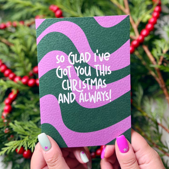 Carta "Natale, sono così felice di averti questo Natale" per la vendita all'ingrosso da parte di Xoxo Designs by Ruth