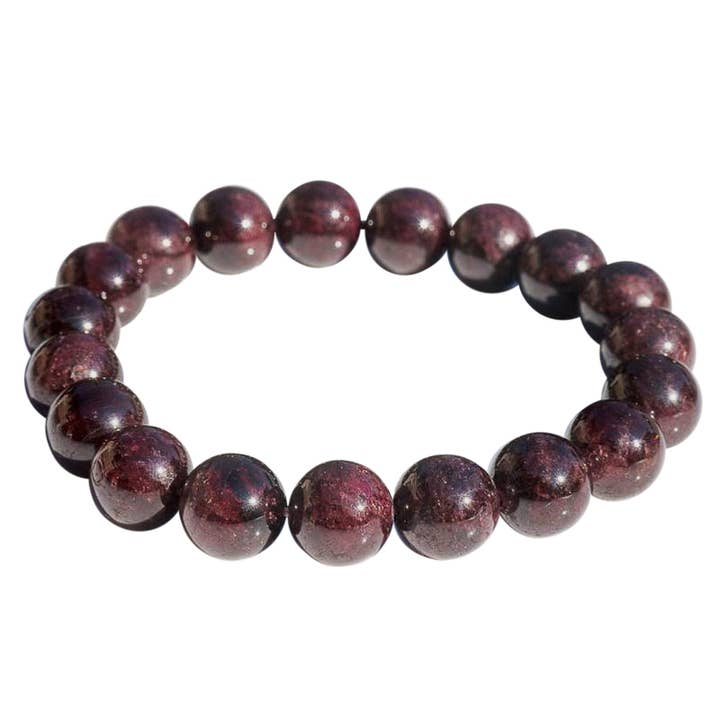 10mm Garnet Bead Bracelet for wholesale by Artisans de Madagascar