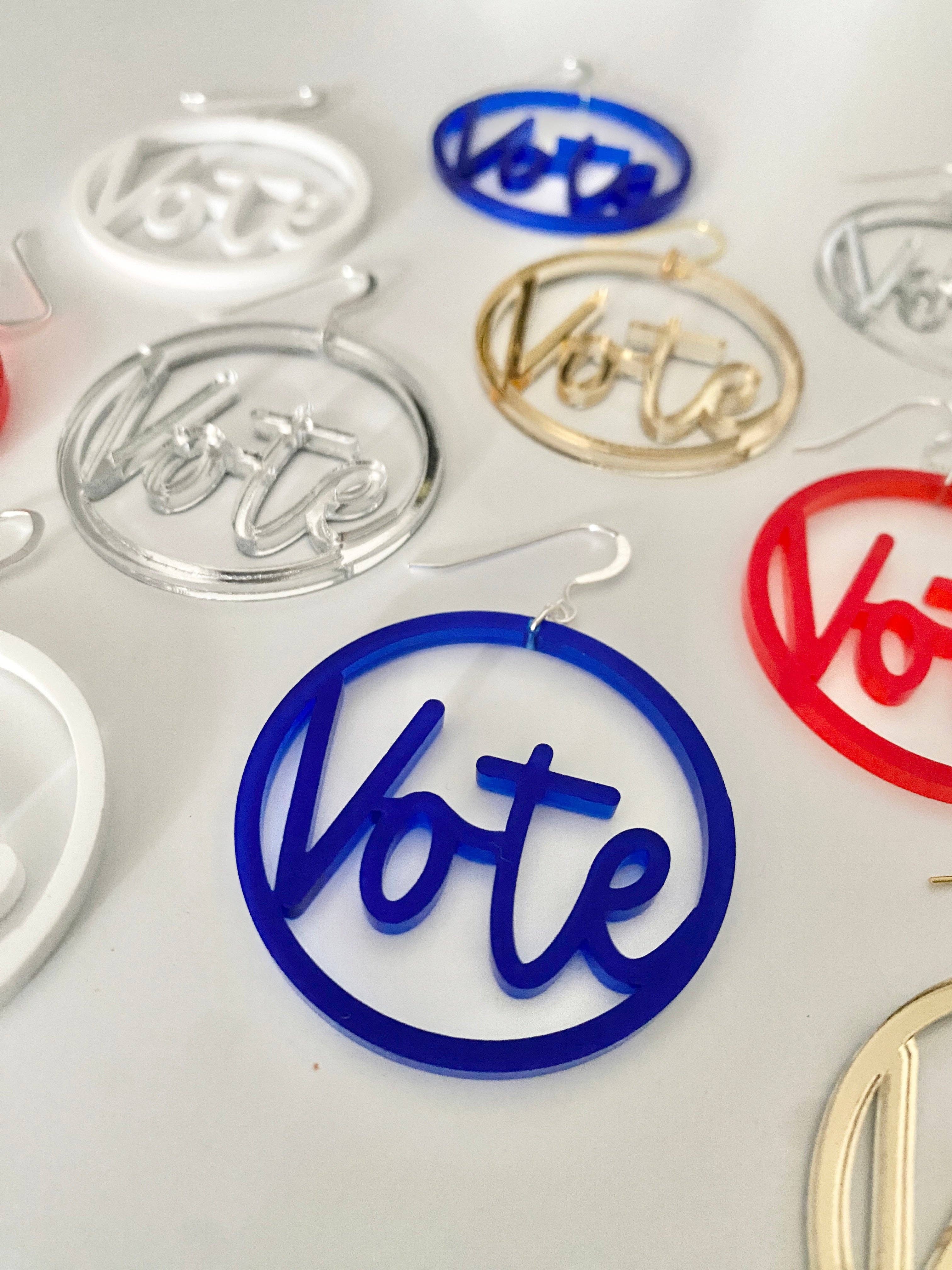 zoo&roo - Wholesale Dangle Earrings - VOTE Acrylic Earrings | Handmade Patriotic Jewelry9