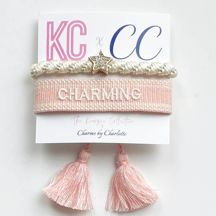 Charming Tassel Bracelet with Winter White Star Hair Tie for wholesale by Charms by Charlotte